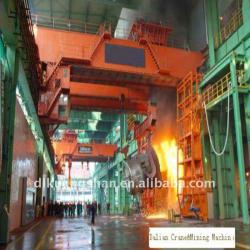 steel works casting overhead ladle crane