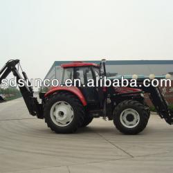 SUNCO tractor with front end loader and backhoe