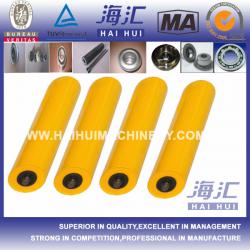 Supply belt conveyor gravity flat steel conveyor trainning idler roller with frame in machinery