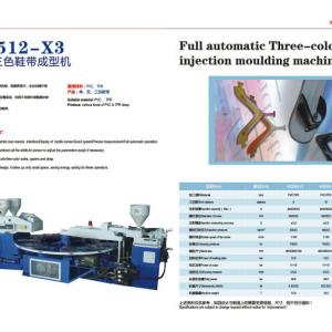 Three-color strap injection moulding machine