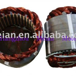 Three phase motor rotor and stator