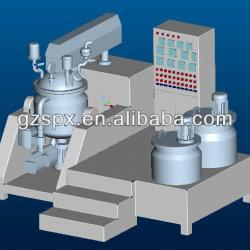 titling vacuum emulsifying machine with pneumatic energy