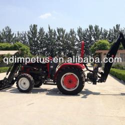 Tractor with loader and backhoe