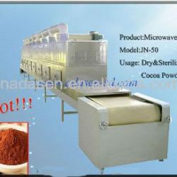 tunnel continuous conveyor belt type industrial microwave oven for drying and sterilizing cocoa powder