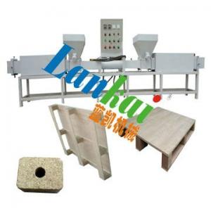 two head sawdust hot extruder hot press wood block machine