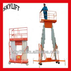 two mast aluminium electric lifts/ hydraulic lift