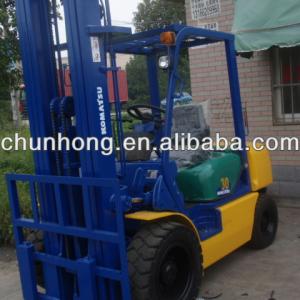 used forklift komatsu 3t FD30-14, 3 mast 5m lifting height, original from japan