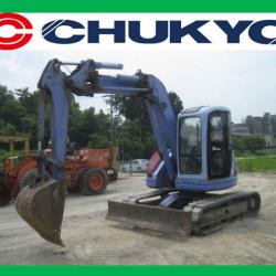 Used Japanese Excavator PC 75 UU - 2 / Rubber shoe , Offset Boom , Blade