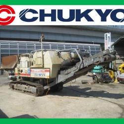 Used Mobile Jaw Crusher Hitachi LT 80J - 2 <SOLD OUT>/ Magnet separator , Remote control , Side Conveyor