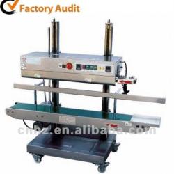 vertical continuous plastic big bag sealing machine.