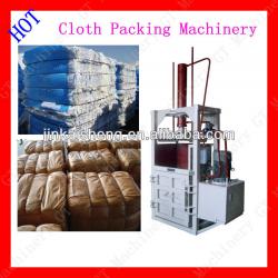 Vertical waste cloth compress baler machine