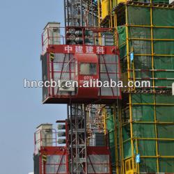 VF rack and pinion material double cage construction hoist