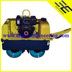 walk behind double drum vibratory road roller vibrator