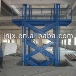 Warehouse stationary scissor lift, warehouse cargo scissor lift