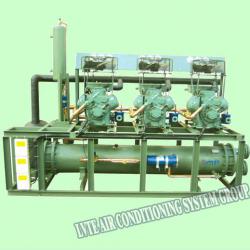 Water Cooled Bitzer Refrigerant Compressor Racks for Cold Room, Freezer Room, Blast Freezing Room Condensing Unit