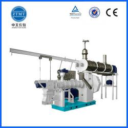 Wet extruder for floating fish feed