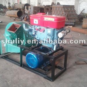 wood crusher machine with diesel engine(0086-15238618565)