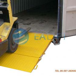 Yellow Painted loading dock ramps