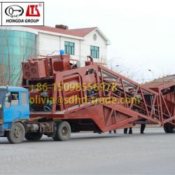 YHZS75 Mobile Concrete Mixing Plant 75m3/h ISO9001&BV Approved