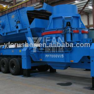 Yifan mobile vertical shaft impact crusher crushing plant