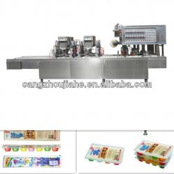 yogurt dairy beverage plastic cup filling and sealing machine