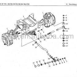 YTO tractor spare parts for 250/254/280/284/300/304/350/354 for front driving axle assy