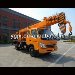 YUGONG brand, 6 ton,7 ton,8 ton,10 ton small cranemachine with spare wheel, special cab,anti-skiding