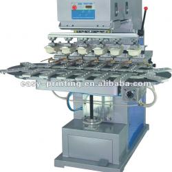 ZKA-L6C four color pad printing machine with conveyor