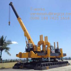 ZYC320BD-B hydraulic static pile driver from T-works with hydraulic pile breaker