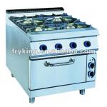 Hotel Kitchen Equipment Gas Range with Electric Oven