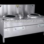 CE certified double burners commercial electric induction wok with SCHOTT CERAN panel