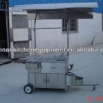 Stainless steel mobile food cart with wheel for sale BN-618