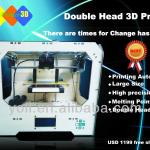 dual extruders desktop for house use FDM personal replicator abs filament print format 225*145*150mm 3d printer