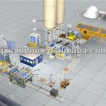 Fully automatic concrete building block/brick making machinery