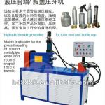 Hydraulic threading machine for tube end and