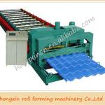 HX 1100 Automatic glazed tiles colored steel roof sheet cold rolling machine in China