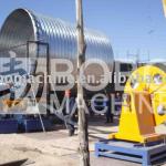 Corrugated culvert pipe forming machine