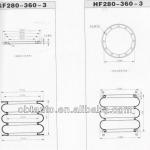 Industrial machine shock absorber airbag-