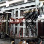 Steel melting induction furnace