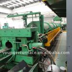 billet heating furnace with hot log shear