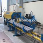 Automatic rebar straightening and cutting machine