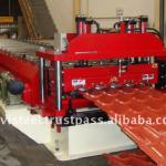 Step tile roll forming machine