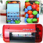 Cutter and printer to produce custom mobile phone sticker