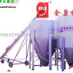 Galvanized silo bins for poultry farm feeding system
