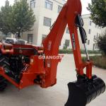 tractor with front end loader and backhoe