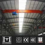 Hot sale single girder electric overhead crane with warning light