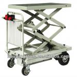 Powered Double Scissor Lift Table With One Cylinder For Materials Handling