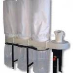 Three barrel bags dust collector