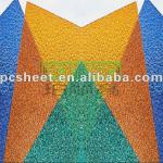 Color polycarbonate embossed sheet