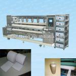 FTJ-020 high speed full automatic ultrasonic machinery for strip fabric slitting and rewinding